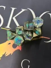Sirius Dice Set - Polyhedral - Clear Cloak and Dagger (RPG SET - 8 Dice)