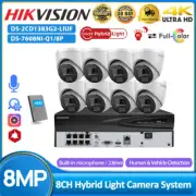 Hikvision 4K 8CH Security CCTV System 8MP Dual Light ColorVu IR Camera Audio POE