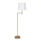 Sarantino Metal Floor Lamp 36x36x163cm Weighted Base,Antique Brass & White Shade