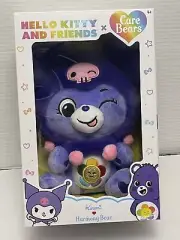 Care Bears x Hello Kitty, Harmony Bear as Kuromi, 10" Collectible Plush New