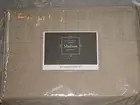 King Beige Pleated Sheet Set Polyester Bed Sleep Machine Washable NEW!