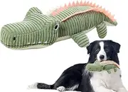 Plush Dog Toy | Soft Plush Crocodile Dog Chew Toys - Stuffed Animals Soft Chewers Tough Teething Pet Accessories for Puppies Birthday All Breeds