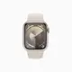 Apple Watch Series 9 45mm 星光色鋁金屬錶殼搭配星光色運動型錶帶-GPS版 S/M