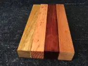 4 x PEN BLANKS. Jarrah. Tasmanian oak. Sheoak. Pacific teak