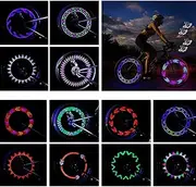 DAWAY LED Bike Wheel Lights - A12 Waterproof Cool Bicycle Tire Light, Safety Spoke Lights for Kids Boys Girls Men Women, 30 Fun Bright Patterns, Auto & Manual Dual Switch, with Battery