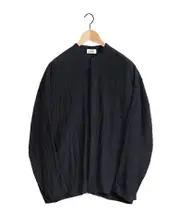 Lemaire Drop Shoulder Sheer Creased Shirt FR46,FR52 Black