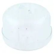 Glass Cake Stand with Cover 9" White