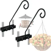 Deck Hook Rail Suitable for Hanging Flower Baskets Wind Chimes Planters 2 PACK