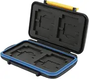 MC 3 Memory Card Case, Hard Large Capacity Shockproof Portable Holder, Secure Storage for 4 CF Cards, Storage Cards, XD Cards, MSPD Cards