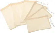 iplusmile 6Pcs Organic Cotton Mesh Produce Bags Breathable Storage Pouches for Fruits Vegetables Drawstring Container for Bulk Items Lightweight Reusable
