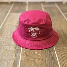 【紐約范特西】現貨 STUSSY Stock Lock FA14 漁夫帽 遮陽帽 帽子 紅色