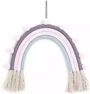 Decor Girls Room Ornaments Handmade Rainbow Ornament Boho Rainbow Tassels Balls Kids Room Wall Hanging (Color : D, Size : Medium)