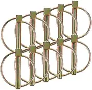 10Pcs Heavy Duty Pin with Rings for Farm Tractors Trailers Trucks Mowers Professional Locking Pin for Secure Hitches and Wheels Durable Portable Design