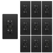 4.8A USB C Outlet 24W PD Power Delivery Decora Receptacle 15 Amp 125 Volt,10Pack