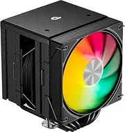 upHere UE2KC6 Black ARGB Dual-Tower CPU Air Cooler, 6x6mm Heatpipes, Dual PWM Fan, TDP 265W, Intel LGA2066/2011/1851/1700/1356/1200/115X; AMD AM4/AM5 (155mm in Height)