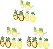 ABOOFAN 9pcs Pineapple Shape Funny Glasses Creative Eyewear for Parties Lightweight Costume Accessories Unique Decorative Props for Celebrations Black Transparent Yellow Yellow Frame