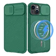 Nillkin For Apple iPhone 15 Case [Support Magsafe Charger] CamShield With Camera Protection Case Slim Magnetic Shockproof Heavy Duty Cover (Green)