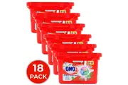 18 x OMO 3-In-1 Fresh Eucalyptus Laundry Capsules Pk15 (270 Capsules)