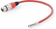 ROBAUN XLR Female to 1/8 Female Adapter Microphone Cable, Balanced Mini-Jack, 3.5mm Stereo to XLR Female Transforming Cord Converter(Red,5M)