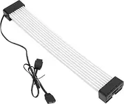 Jectse ARGB Lighting Strip, 260mm 5V Sync Cable Extension Kit, 8 Pin to 2x8 Pin, Black Head, Indoor, LED, PC Cable Kit