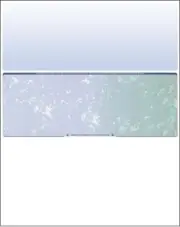 2500 Blank Check Stock Paper - Check in Middle - Blue/Green Prismatic