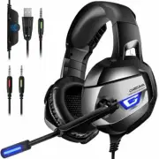 Pro Stereo Gaming Headset 60mm Driver 7.1 Surround Sound Noise Cancelling Mic