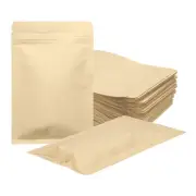 100pcs Kraft Paper Sealable Bags for Food Storage, Yellow, 3.9x6 Inch