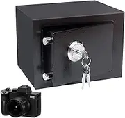 Safety Deposit Box - Home Fire Retardant Steel Safe Box - Robust Security Box for Money Documents, Heavy Duty Safe Box