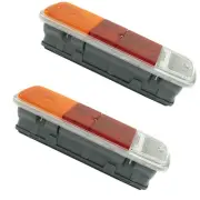Taillight Assemblies, A/R/W Lens, Pair - Compatible with VW Type-2 Bus 1972-1979 (for: Volkswagen)