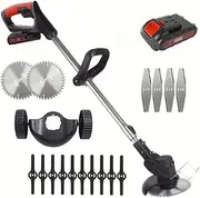 3200W Electric Brushcutter with 36V Lithium Batteries, 4 Metal Blades, 10 Plastic Blades, AU Plug