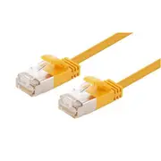 Dynamix PLSSY-C6A-3 Cat6A RJ45 Patch Lead - 3m - Yellow S/FTP - Shielded - 10G - 34AWG - Ultra-Slim - Gold Plated - PoE 802.3af [PLSSY-C6A-3]
