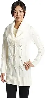 ensuite(エンスウィート) Ensweet Michiko Yoshise's Catalog Wear High Blended Cable Long Sweater