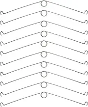 DGHAOP 10pcs Metal Recessed Light Spring Clips Recessed Lighting Trims 7.9" Torsion Spring Recessed Lighting Accessories