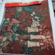 70 x13 inch Holiday Style Poinsettia Tapestry Runner New