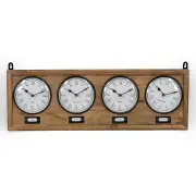 World Clock Roman Numeral Timber