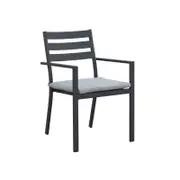 FurnitureOkay Noosa Aluminium Outdoor Dining Chair - Charcoal
