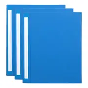 3x Marbig Deluxe PE 2 D-Ring 25mm A4 Binder File Document Organiser Holder Blue