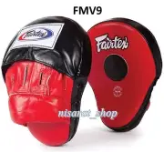 FAIRTEX FOCUS MITTS FMV 9 RED BLACK BOXING MUAY THAI MMA ULTIMATE CONTOURED MMA