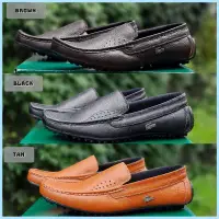 在飛比找蝦皮購物優惠-Lacoste LEATHER SLIP ON 進口男士皮鞋