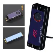 M.2 2280 NVME SSD Solid M2 SSD Heatsink Cooler Temperature OLED Digital Display