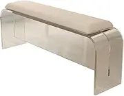GUAWJRZDP Wood Bench, Dining Bench, Upholstered Dining Table Bench, Modern Dining Room Bench, Acrylic Entryway Bench, Long Bench for Dining Room Table, Bedside Bench, Shoe Bench(Clear,150cm/59in)