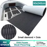EVA Foam Boat Flooring Sheet Marine Nonskid Decking Carpet 35.4"_W Black Diamond