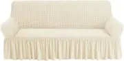 NICEEC Sofa Slipcovers Beige Couch Covers Washable Stretch Fitted Sofa Cover for