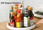 New Kitchen Rotating Spice Condiment Storage Rack Bathroom Swivel Tray Organizer