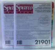 2-pk Sparco 21901 Color Coded Indexing System 8 Tabs