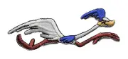 Looney Tunes Road Runner Running 4" Wide Embroidered Patch
