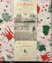 Cath Kidston Full Sheet Set Ditsy Deer Pink White Christmas Flat Fitted Pillows