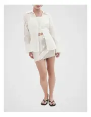 [Unison] Sequin Mini Skirt in Stone