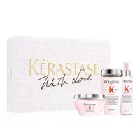 在飛比找ETMall東森購物網優惠-Kerastase 巴黎卡詩 粉漾芯生豐養禮盒(髮浴+髮膜+