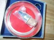Vtg Quist Silver-Plated Wine Stand/Holder and Bottle Cork Made In West Germany